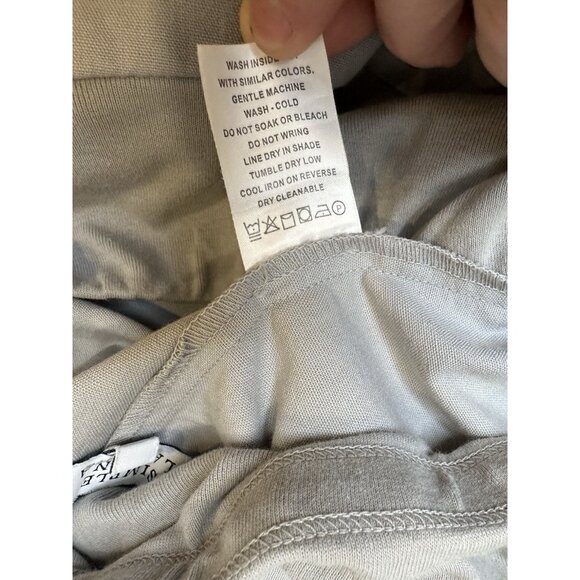 Simple Laguna Women’s Linen Midi A-line Skirt Ruffled Gray Small Made In USA - Picture 5 of 7